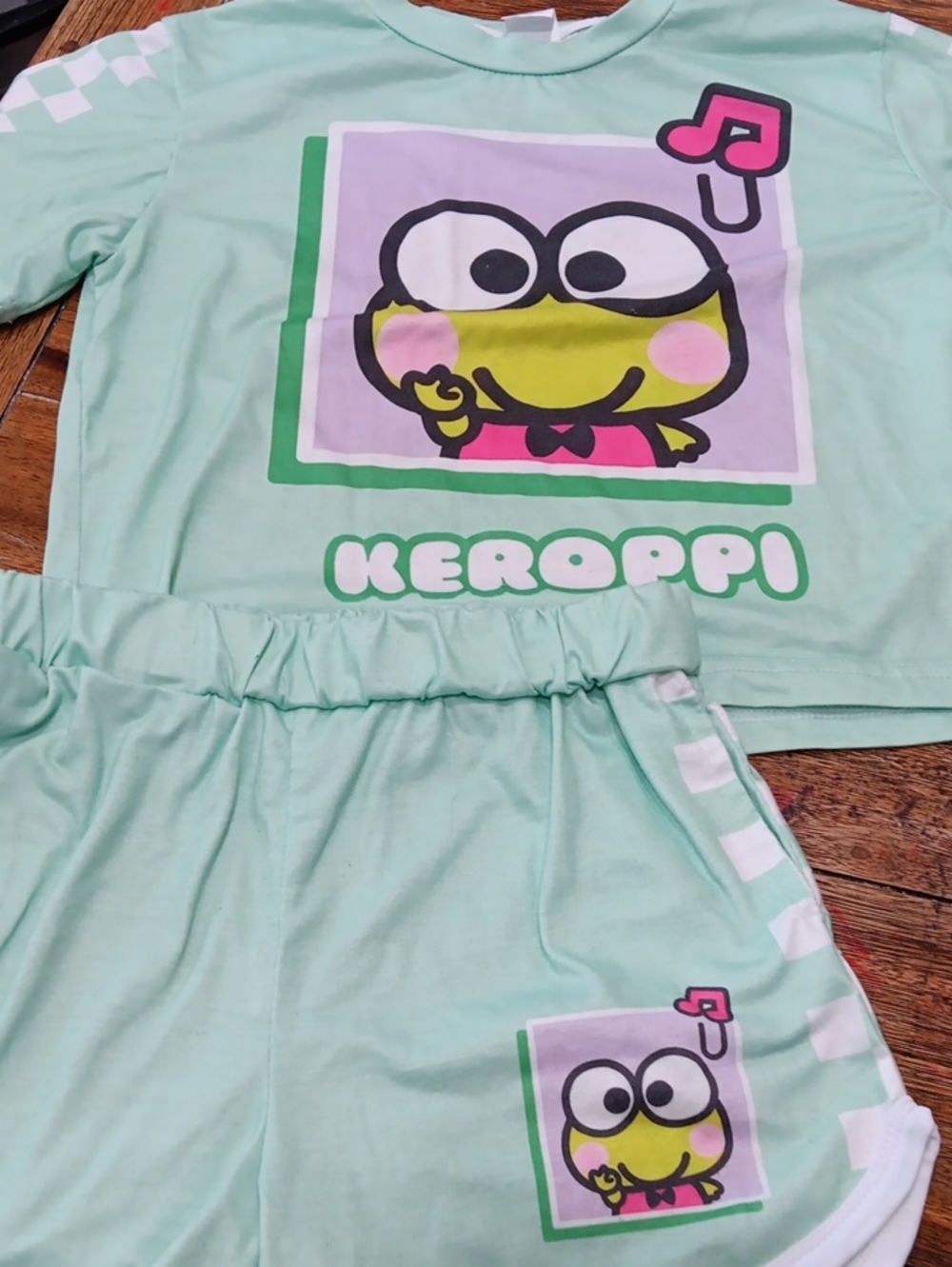 Kids Mint Green Short Set